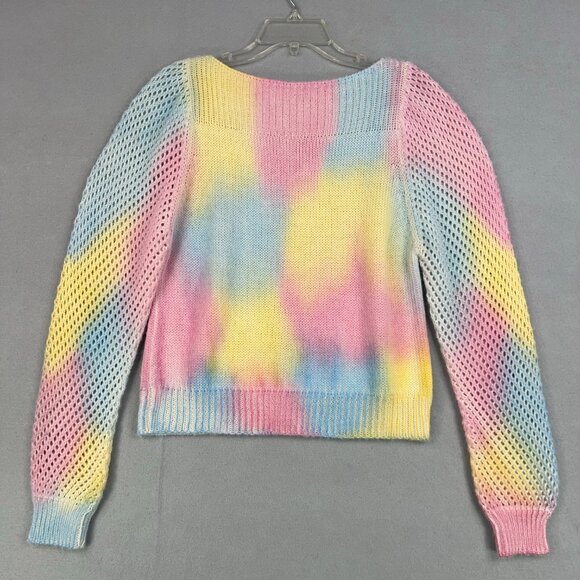 Love Shack Fancy Sweater Womens XS Pastel Rainbow Rosie Pullover Alpaca Wool - Picture 7 of 15